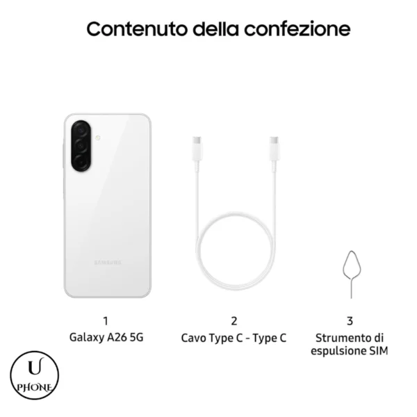 Samsung A26 5G Bianco 6GB 128GB nuovo con garanzia