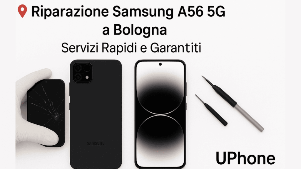Riparazione Samsung A56 5G a Bologna – Tecnico sostituisce vetro rotto con ricambi originali