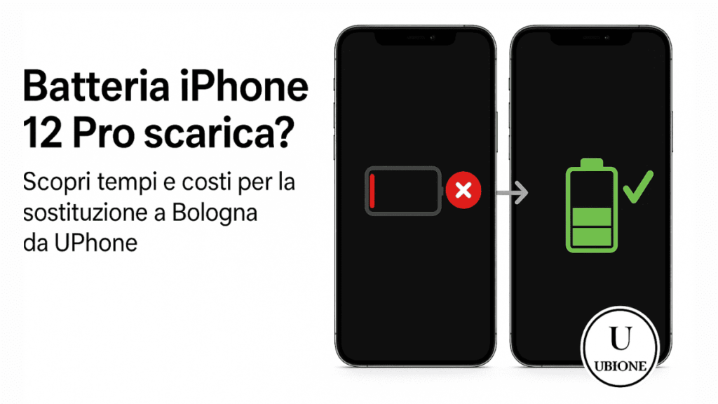 Batteria iPhone 12 Pro scarica con sostituzione rapida – UPhone Bologna