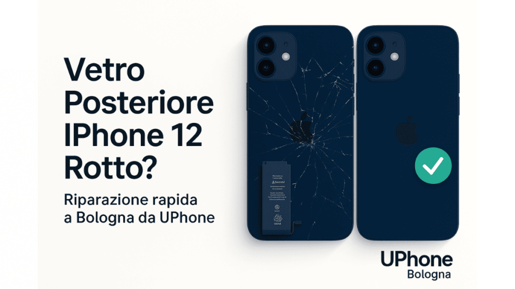 Riparazione vetro posteriore iPhone 12 rotto e sostituito – UPhone Bologna