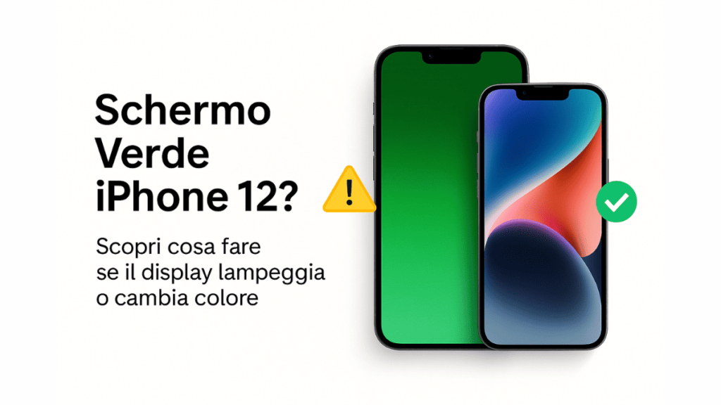 iPhone 12 con schermo verde e schermo normale – UPhone Bologna