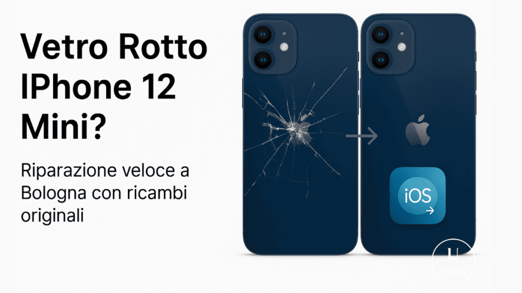 Vetro posteriore iPhone 12 Mini rotto e riparato – Servizio rapido a Bologna da UPhone