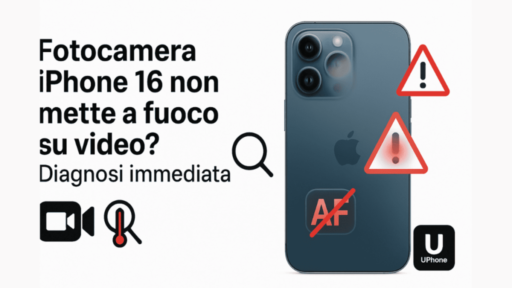 Fotocamera iPhone 16e sfocata nei video – Diagnosi a Bologna