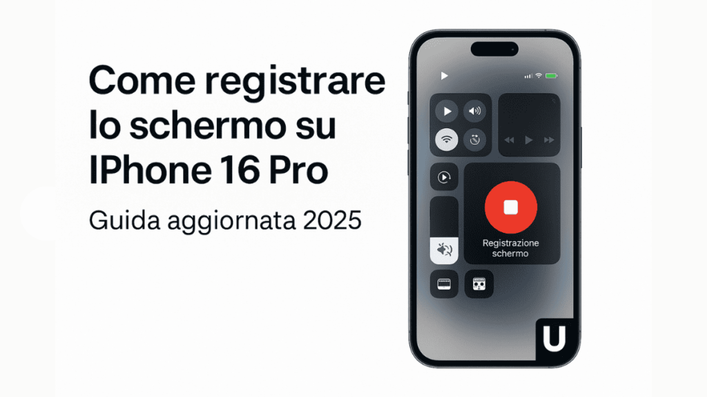 Come registrare lo schermo su iPhone 16 Pro con guida 2025 – UPhone Bologna