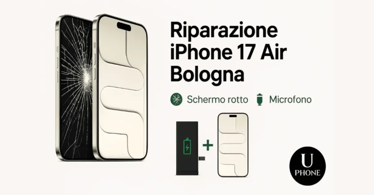 Riparazione iPhone 17 Air Bologna con sostituzione schermo, batteria e microfono