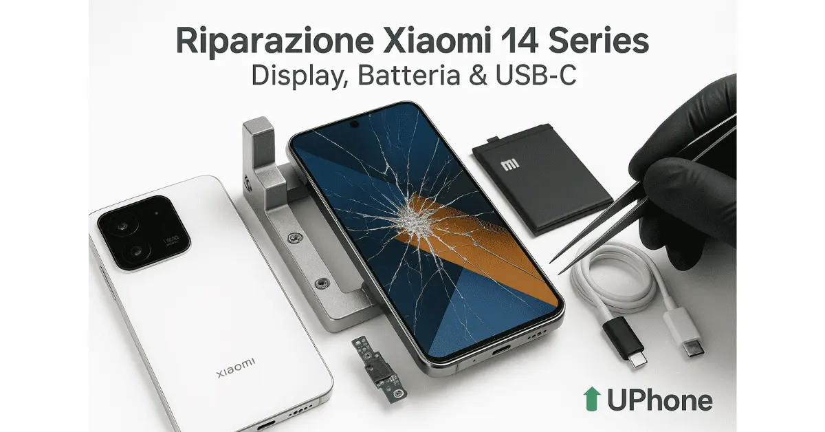 Riparazione Xiaomi 14 Series a Bologna per display fotocamera batteria USB-C presso Riparazione Cellulari Bologna UPhone