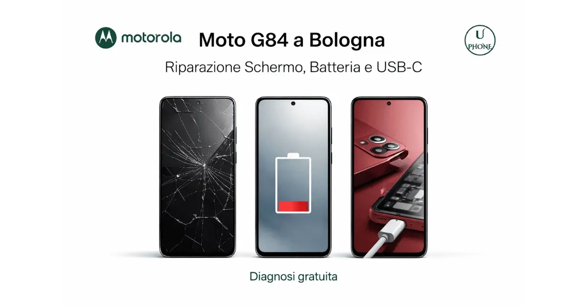 Riparazione Moto G84 Bologna schermo batteria ricarica USB-C