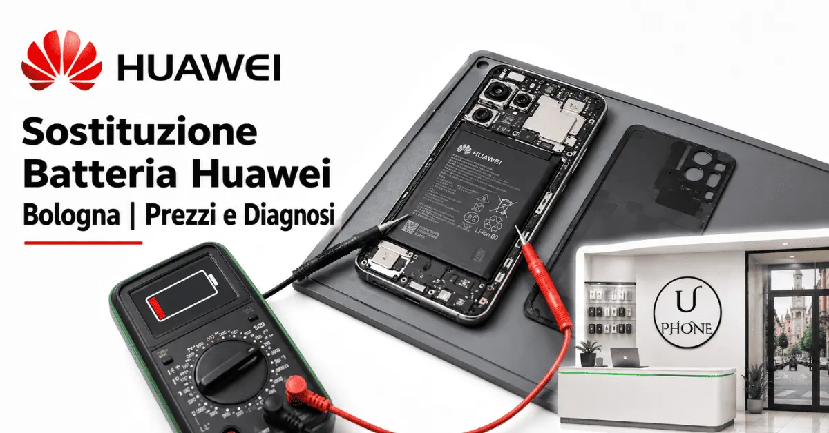 Sostituzione batteria Huawei a Bologna con controllo diagnostico presso UPhone