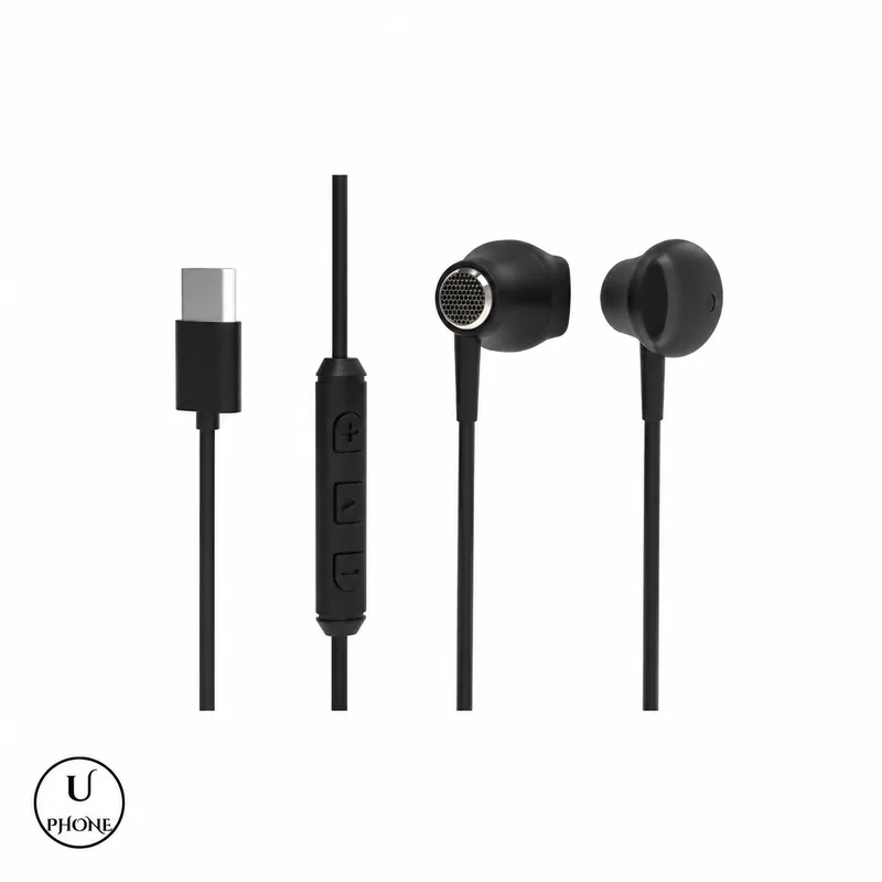 Auricolari USB-C MLK+ EPML618 Nero – Auricolari e comandi sul cavo – UPhone Bologna